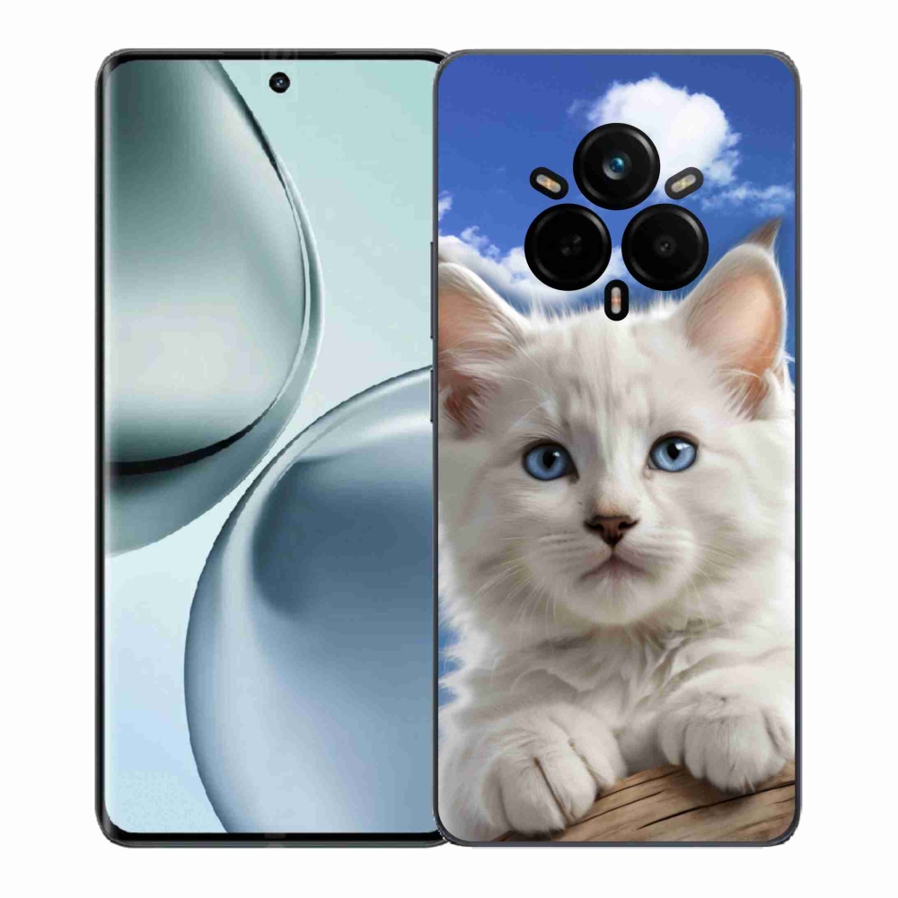 Gelový kryt mmCase na Realme 14 Pro 5G - kotě a oblaka