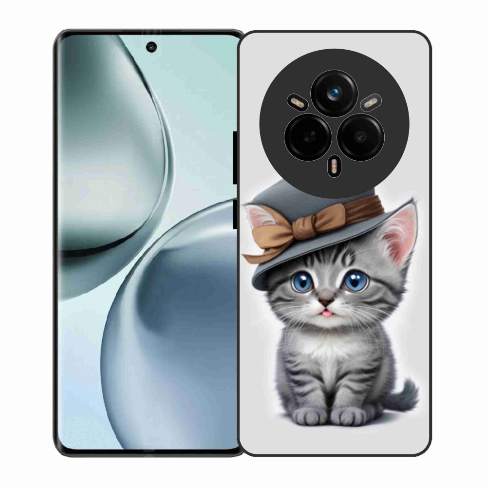 Gelový kryt mmCase na Realme 14 Pro 5G - kotě s kloboukem