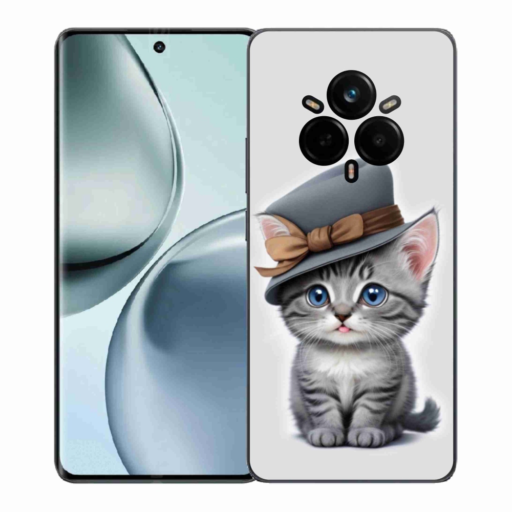 Gelový kryt mmCase na Realme 14 Pro+ 5G - kotě s kloboukem