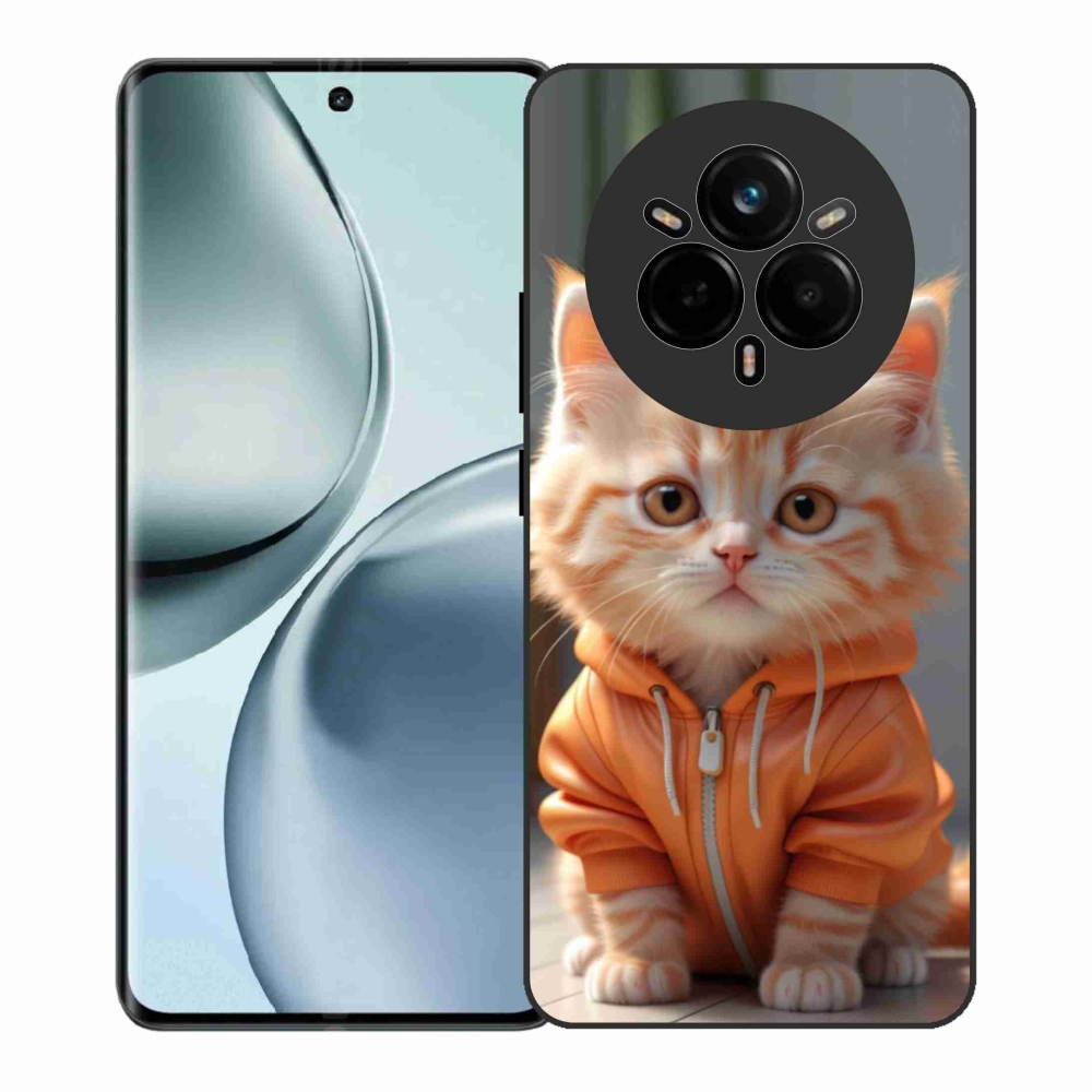 Gelový kryt mmCase na Realme 14 Pro+ 5G - kotě v mikině