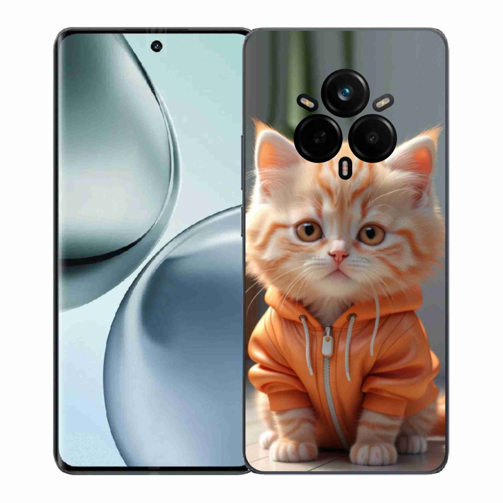 Gelový kryt mmCase na Realme 14 Pro 5G - kotě v mikině