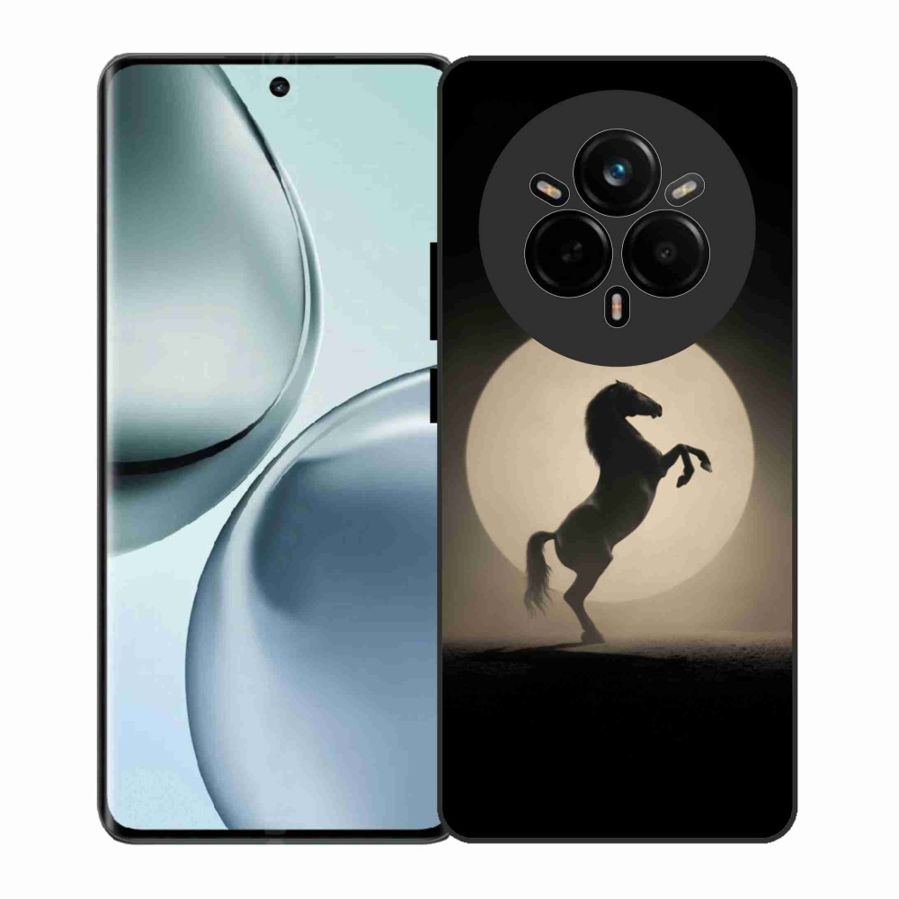 Gelový kryt mmCase na Realme 14 Pro 5G - kůň v siluetě