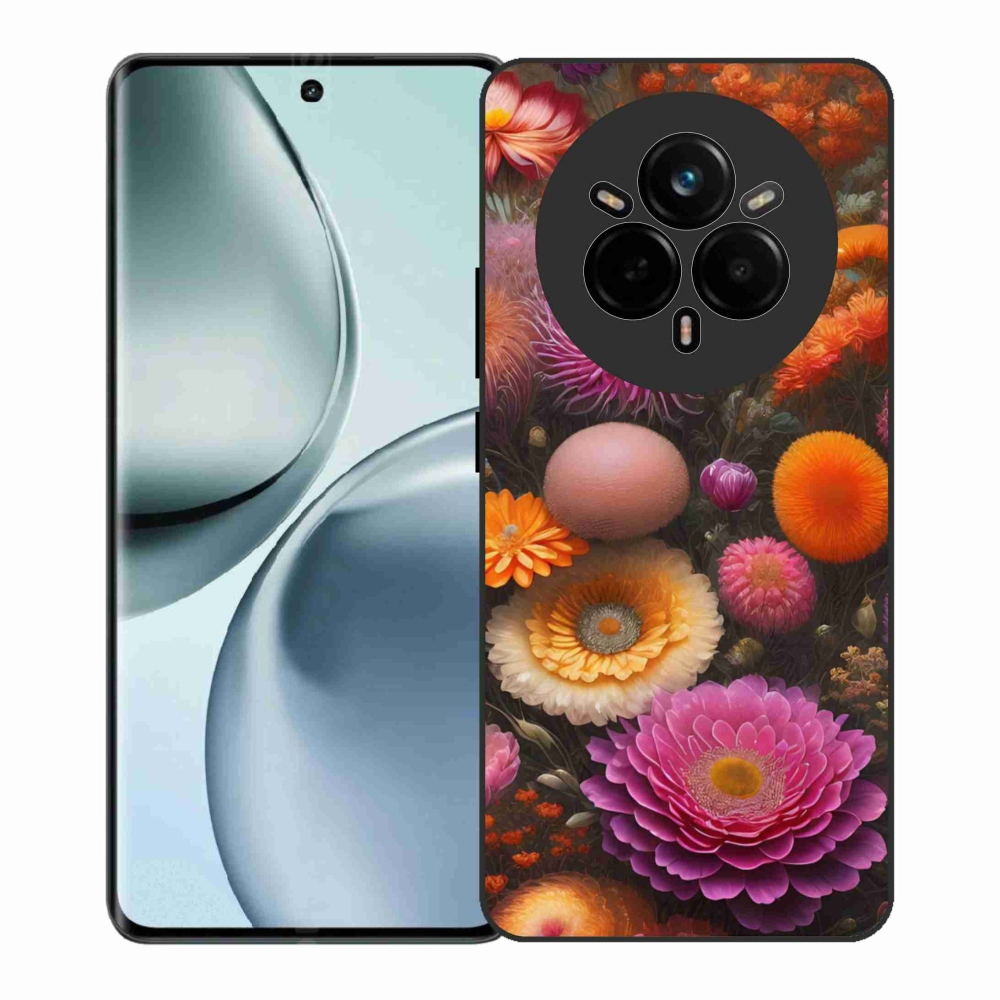 Gelový kryt mmCase na Realme 14 Pro+ 5G - květinová kompozice