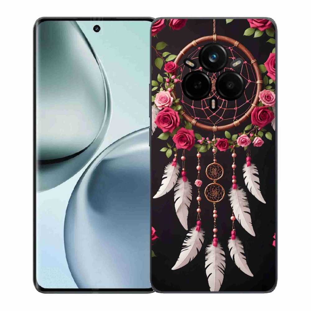 Gelový kryt mmCase na Realme 14 Pro+ 5G - lapač snů s růžemi