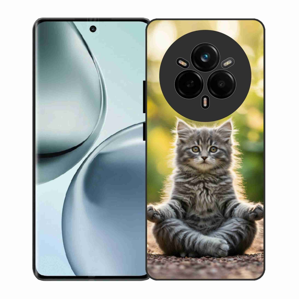 Gelový kryt mmCase na Realme 14 Pro 5G - meditující kotě