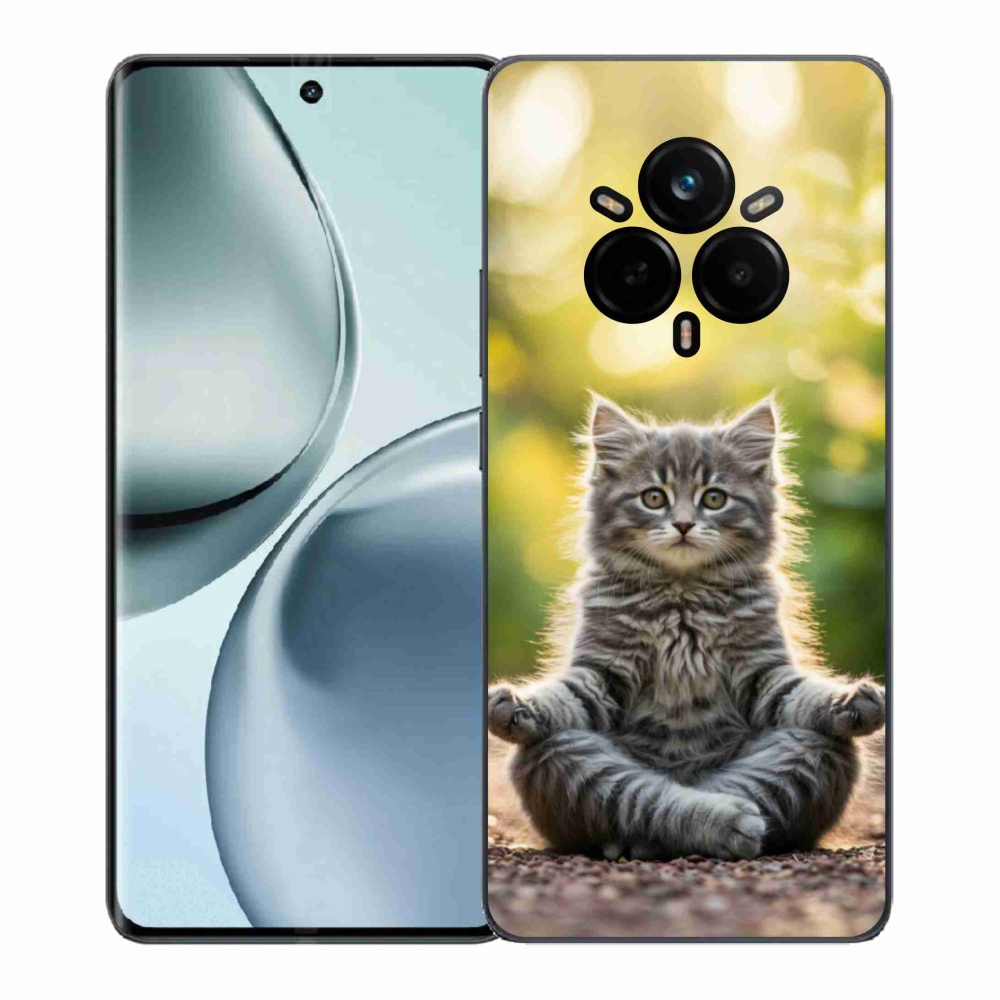Gelový kryt mmCase na Realme 14 Pro 5G - meditující kotě