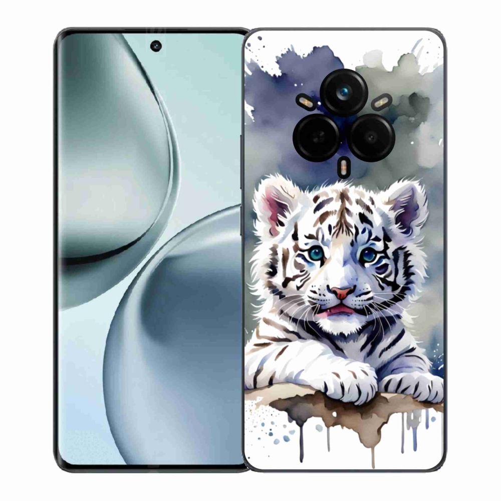 Gelový kryt mmCase na Realme 14 Pro 5G - mládě bílého tygra