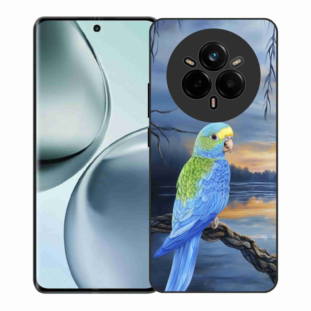 Gelový kryt mmCase na Realme 14 Pro+ 5G - modrý papoušek