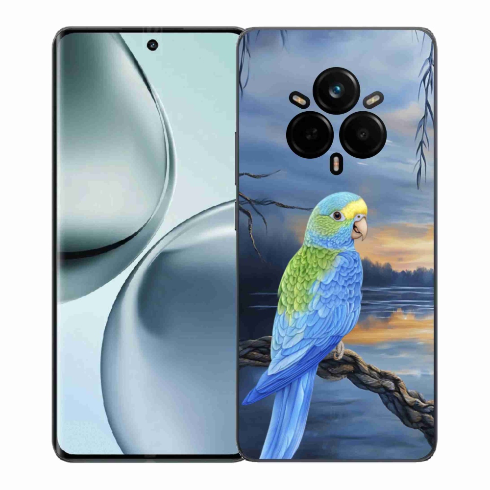 Gelový kryt mmCase na Realme 14 Pro 5G - modrý papoušek