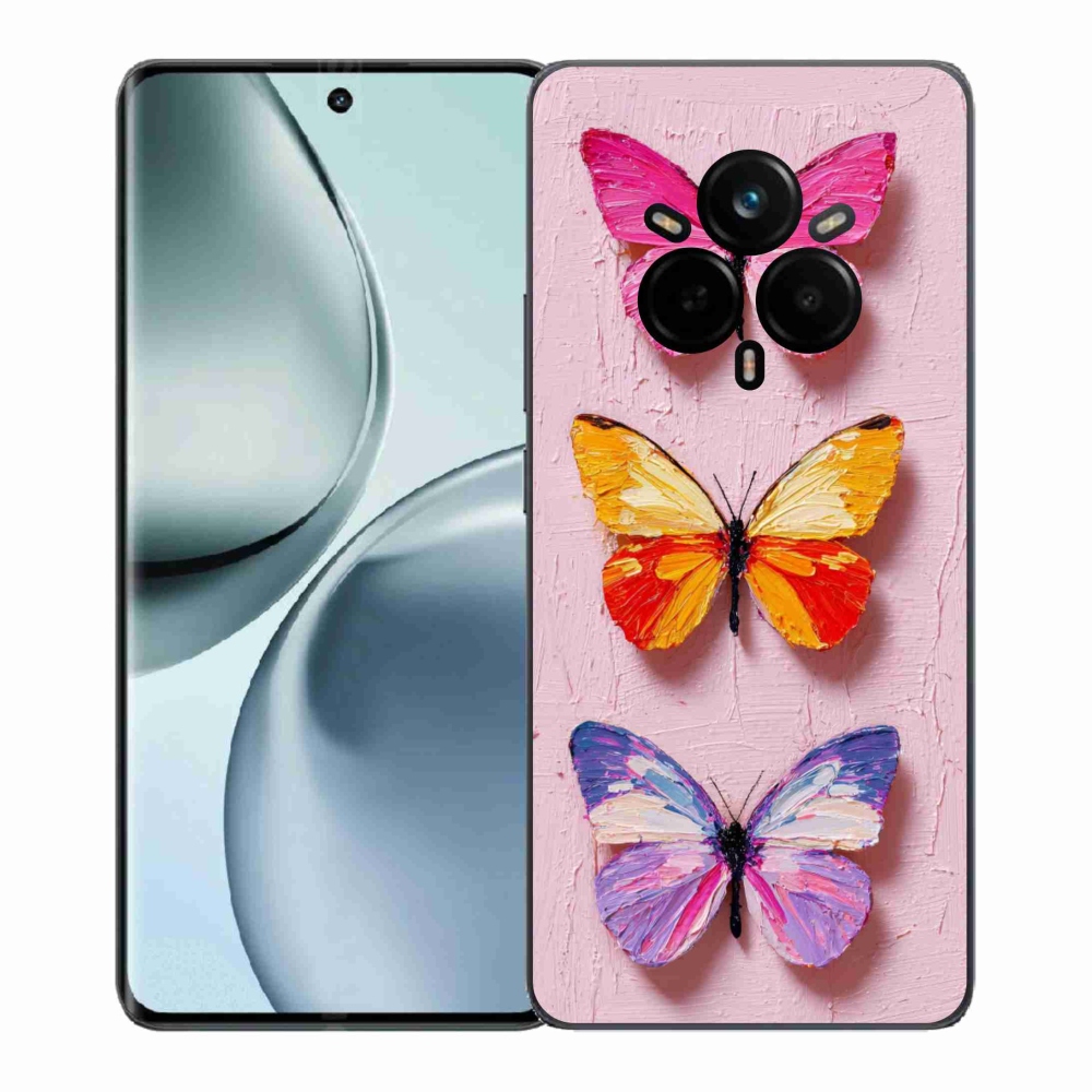 Gelový kryt mmCase na Realme 14 Pro 5G - motýlí trojice
