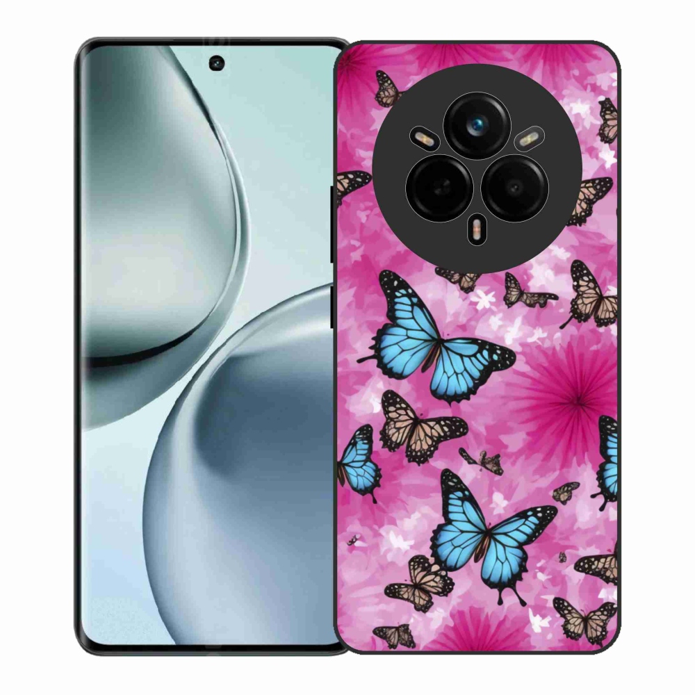 Gelový kryt mmCase na Realme 14 Pro+ 5G - motýlí zahrada