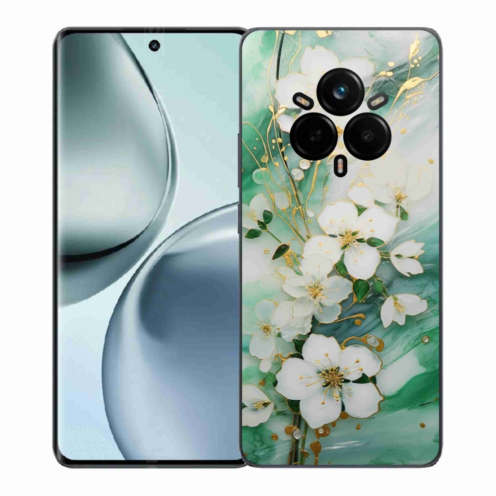 Gelový kryt mmCase na Realme 14 Pro+ 5G - něžné květy