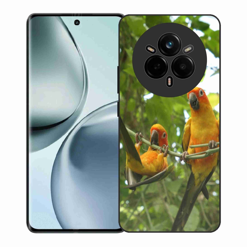 Gelový kryt mmCase na Realme 14 Pro+ 5G - papoušci aratingy
