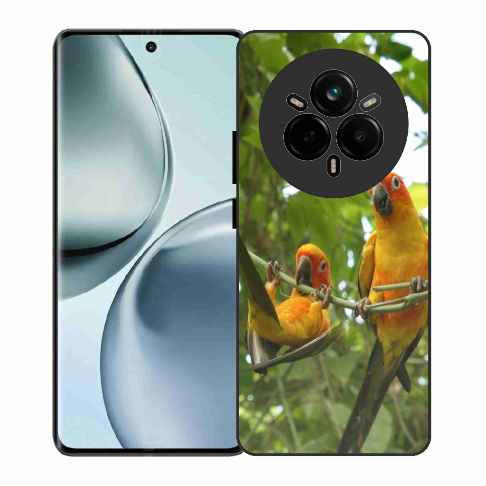Gelový kryt mmCase na Realme 14 Pro 5G - papoušci aratingy