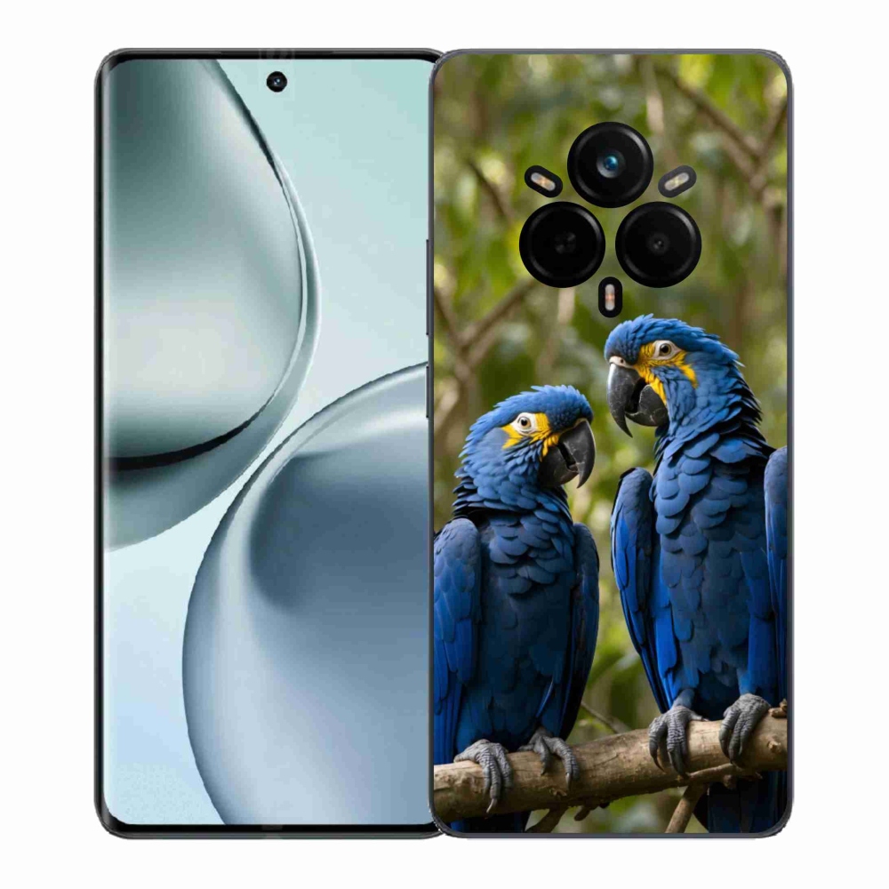 Gelový kryt mmCase na Realme 14 Pro 5G - papouščí duo