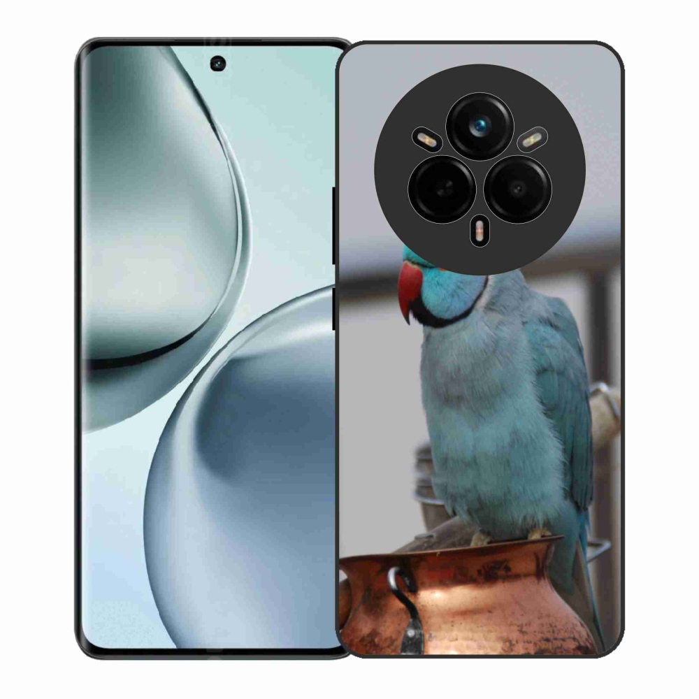 Gelový kryt mmCase na Realme 14 Pro+ 5G - papoušek alexandr modrý