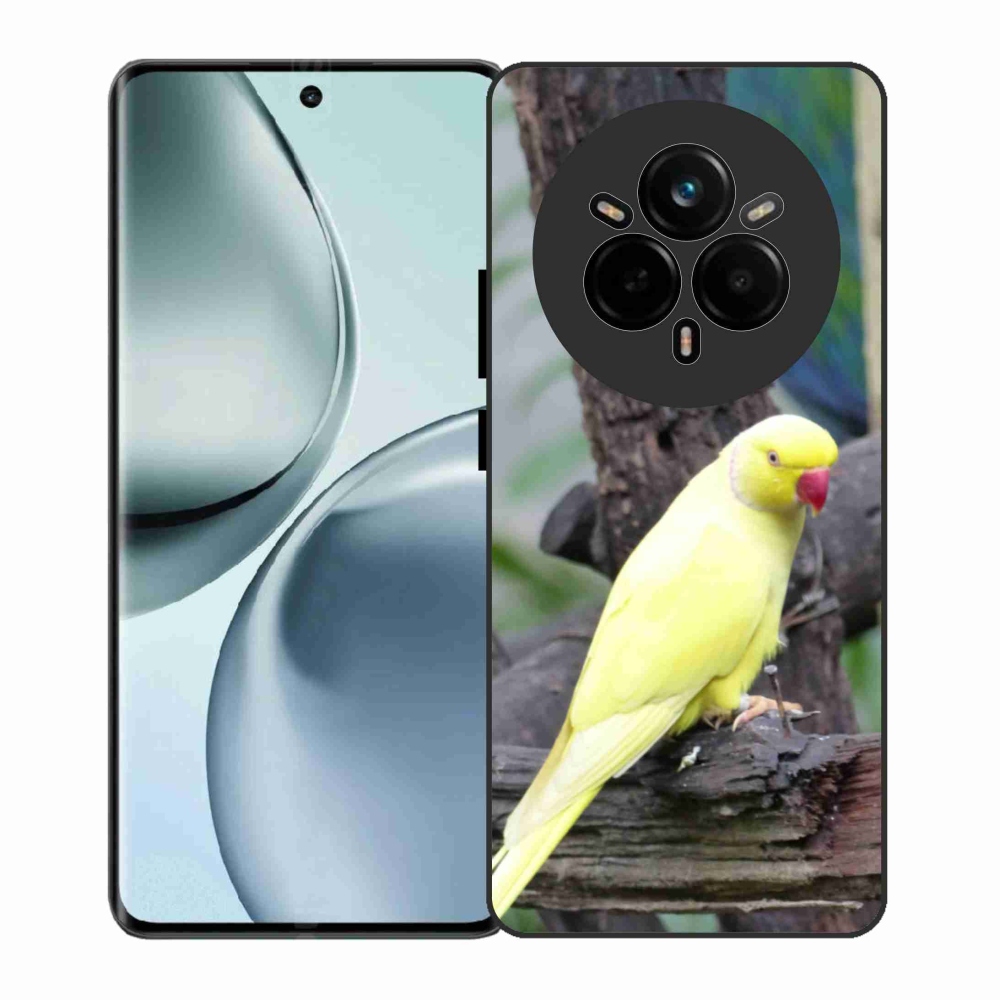 Gelový kryt mmCase na Realme 14 Pro 5G - papoušek alexandr žlutý