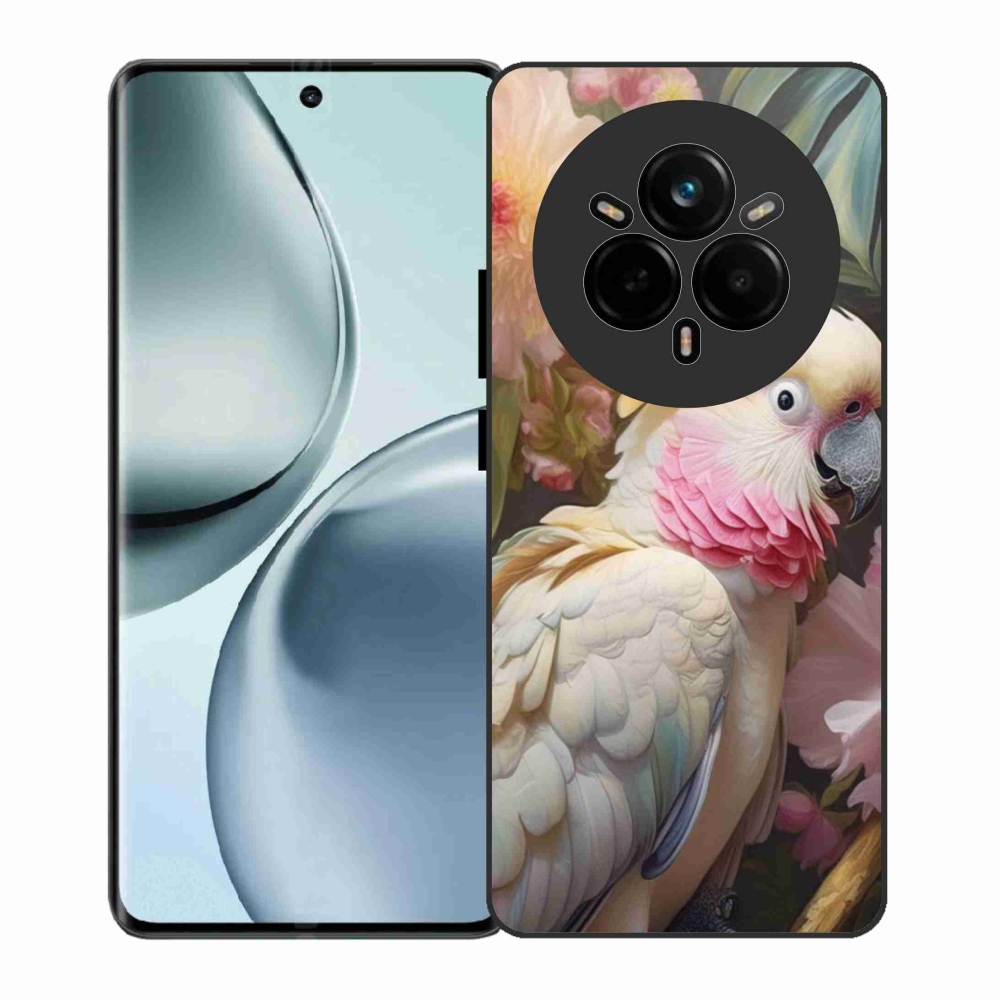 Gelový kryt mmCase na Realme 14 Pro 5G - papoušek kakadu růžový 2