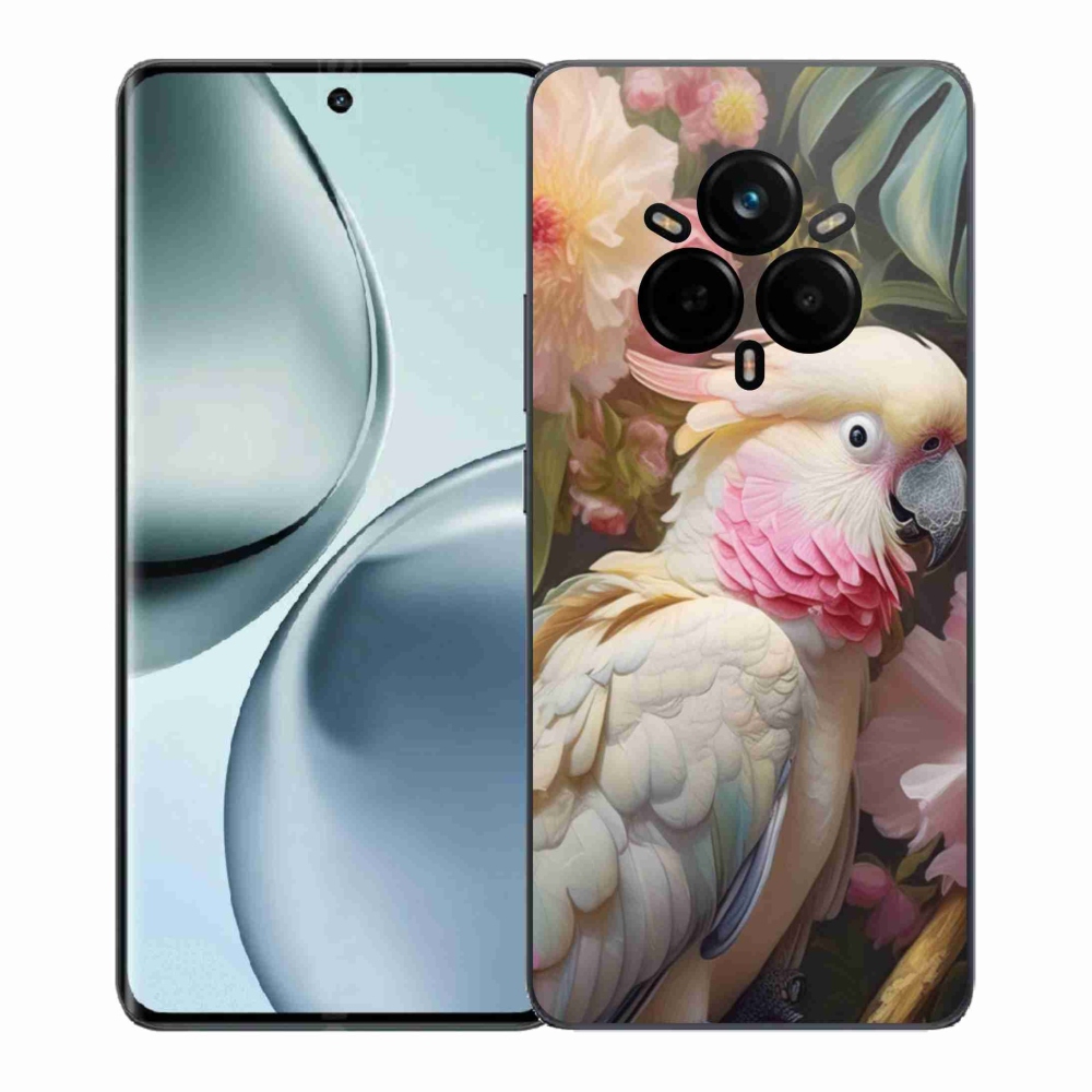 Gelový kryt mmCase na Realme 14 Pro 5G - papoušek kakadu růžový 2