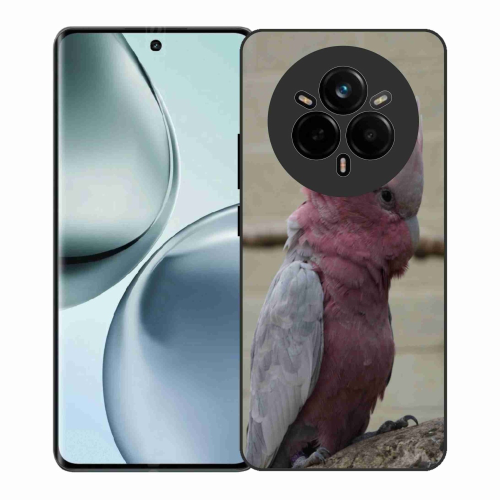 Gelový kryt mmCase na Realme 14 Pro+ 5G - papoušek kakadu růžový