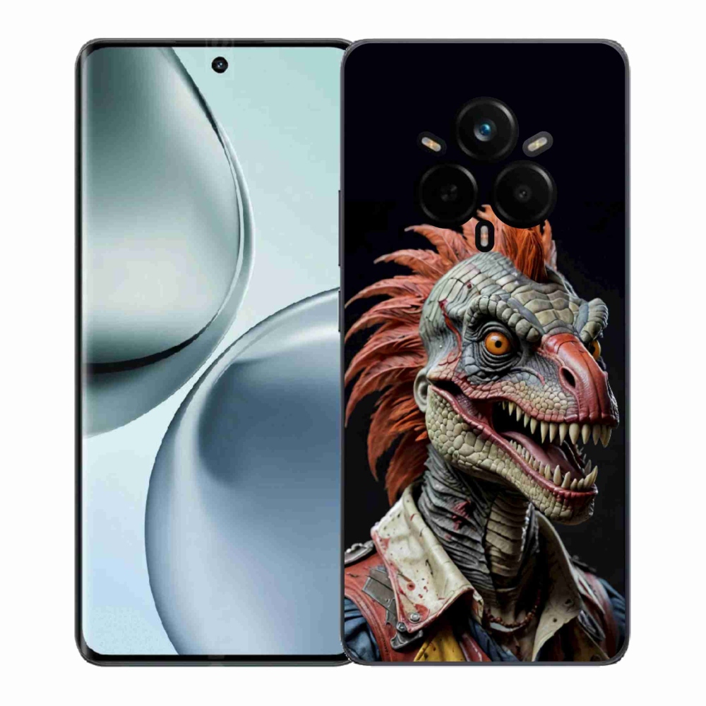 Gelový kryt mmCase na Realme 14 Pro 5G - punk dinosaurus