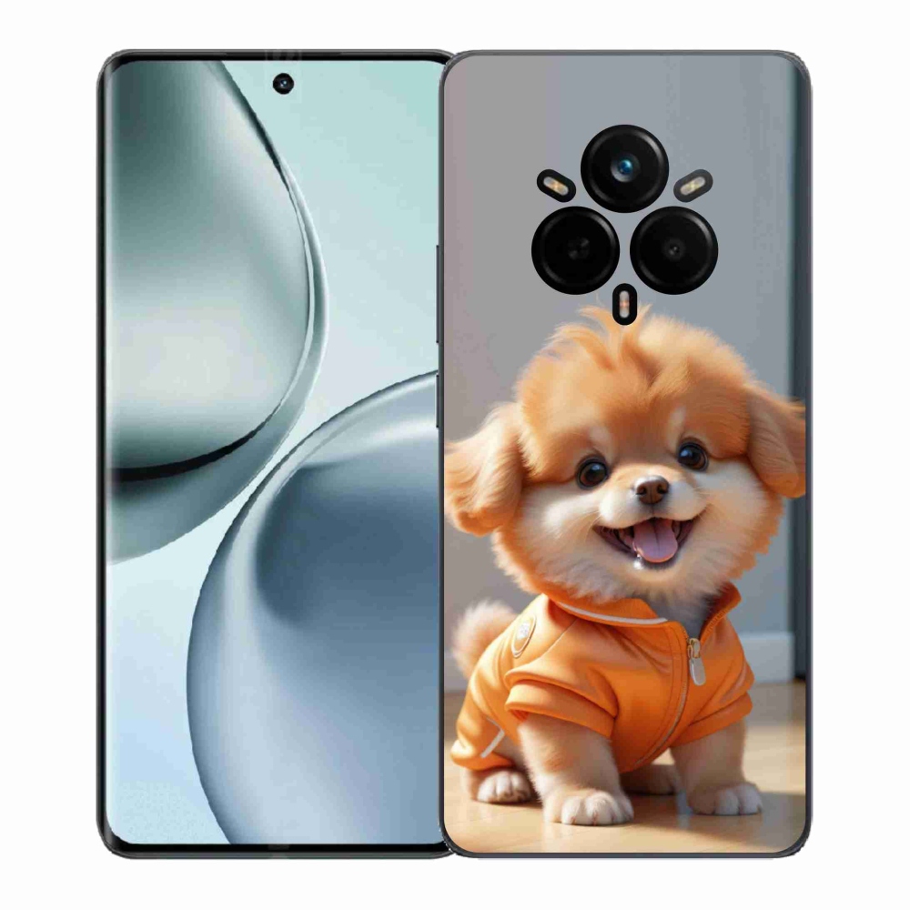 Gelový kryt mmCase na Realme 14 Pro 5G - roztomilý pomeranian v mikině