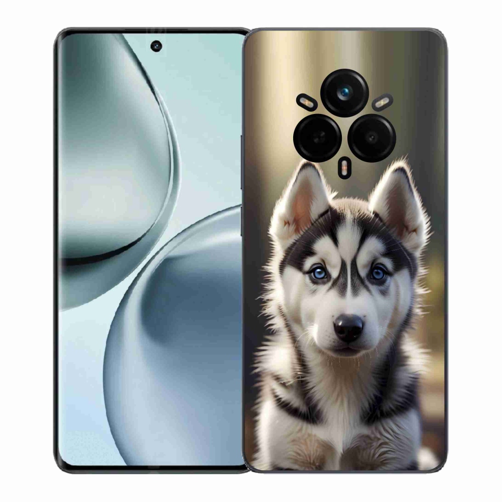 Gelový kryt mmCase na Realme 14 Pro+ 5G - roztomilý sibiřský husky