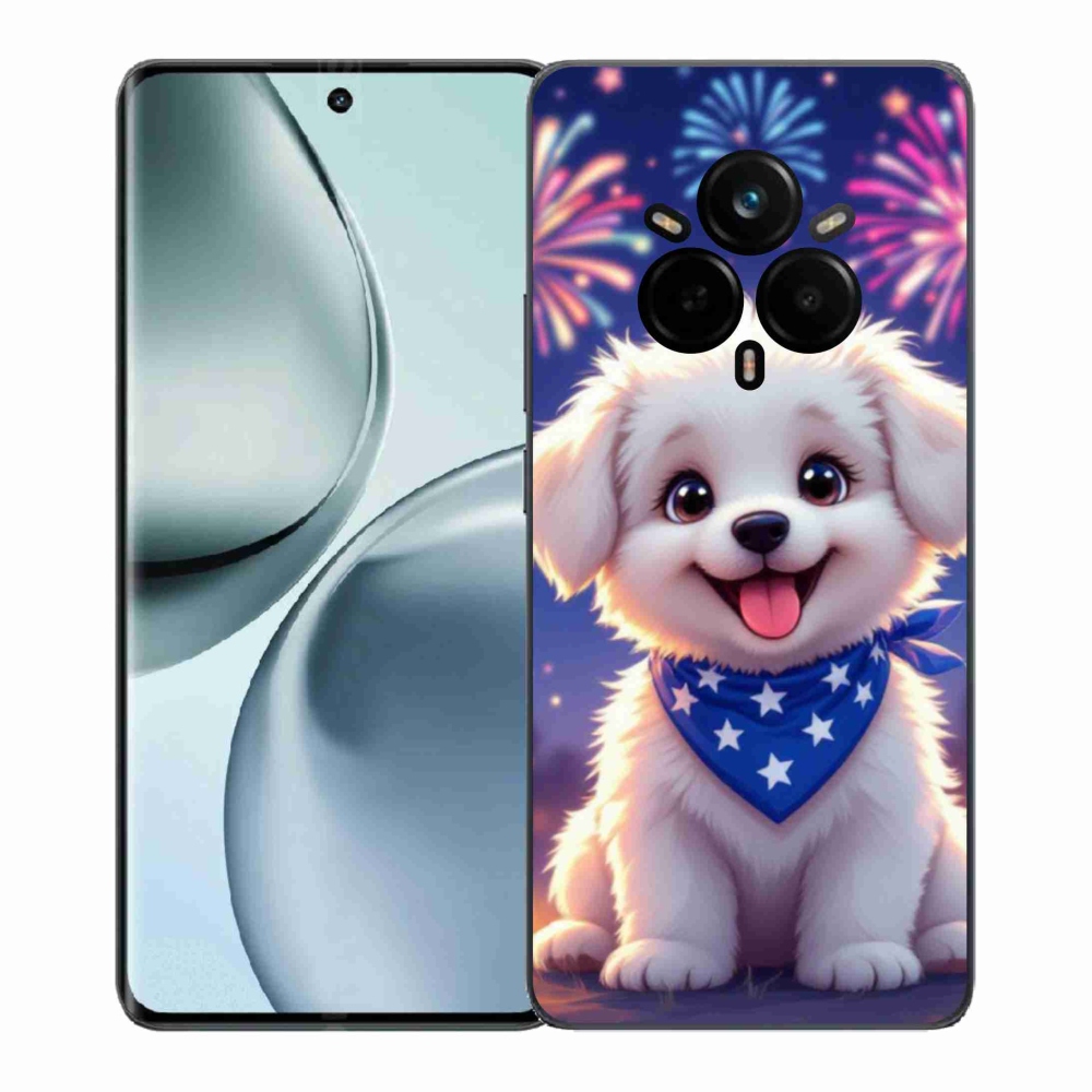 Gelový kryt mmCase na Realme 14 Pro 5G - slavnostní štěně