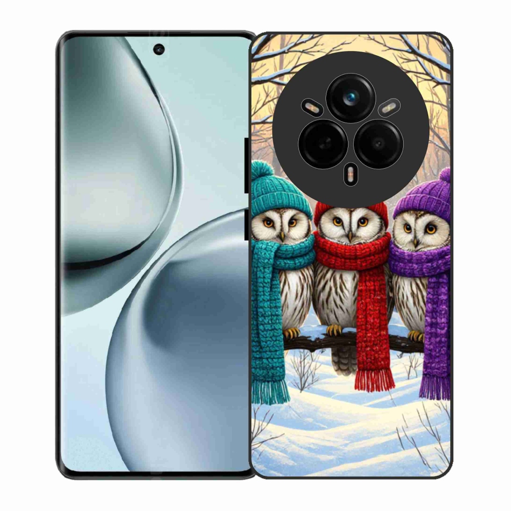 Gelový kryt mmCase na Realme 14 Pro 5G - soví přátelé