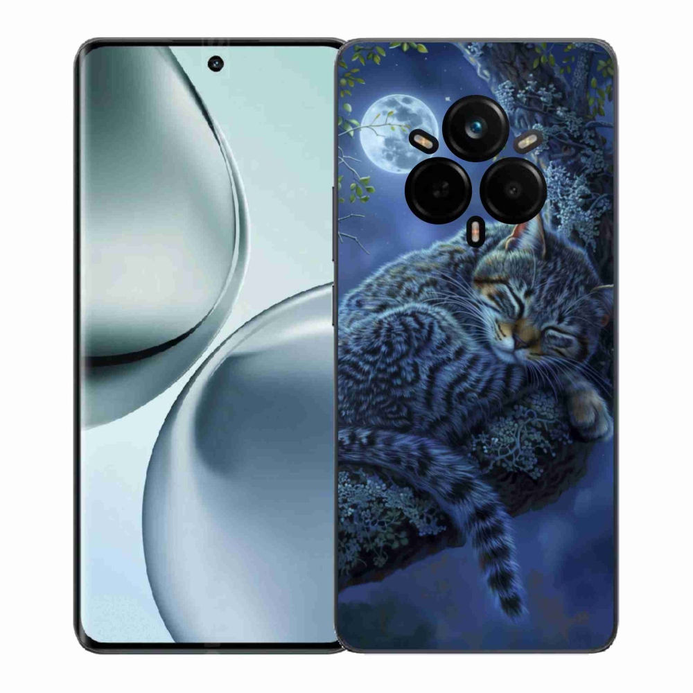 Gelový kryt mmCase na Realme 14 Pro 5G - spící kočka