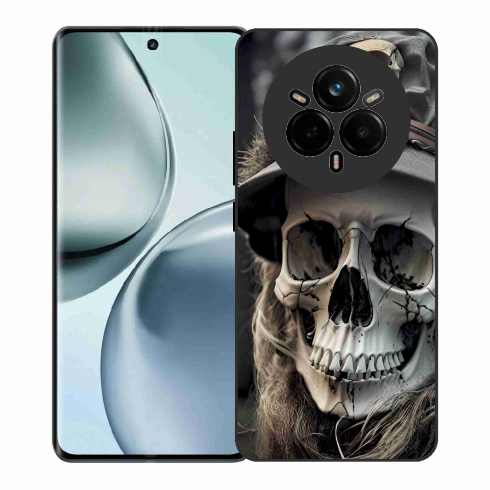 Gelový kryt mmCase na Realme 14 Pro+ 5G - temná lebka