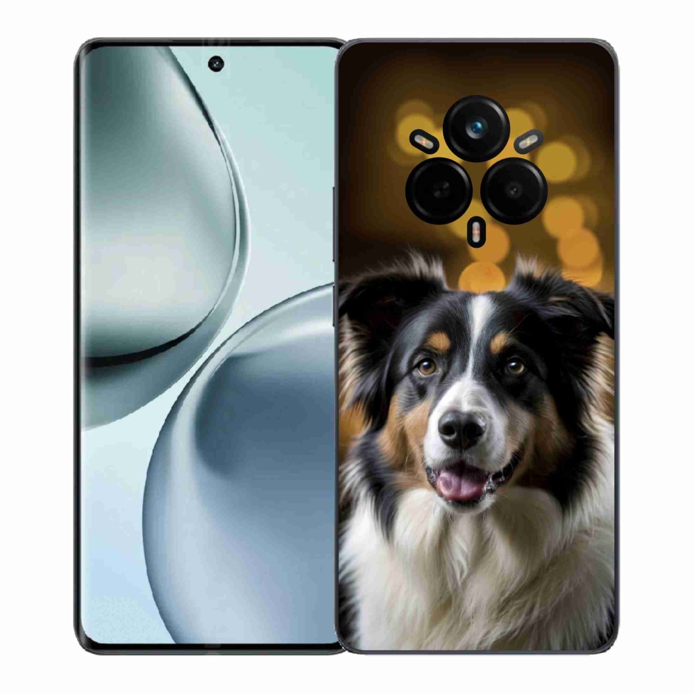 Gelový kryt mmCase na Realme 14 Pro+ 5G - usměvavý australský ovčák