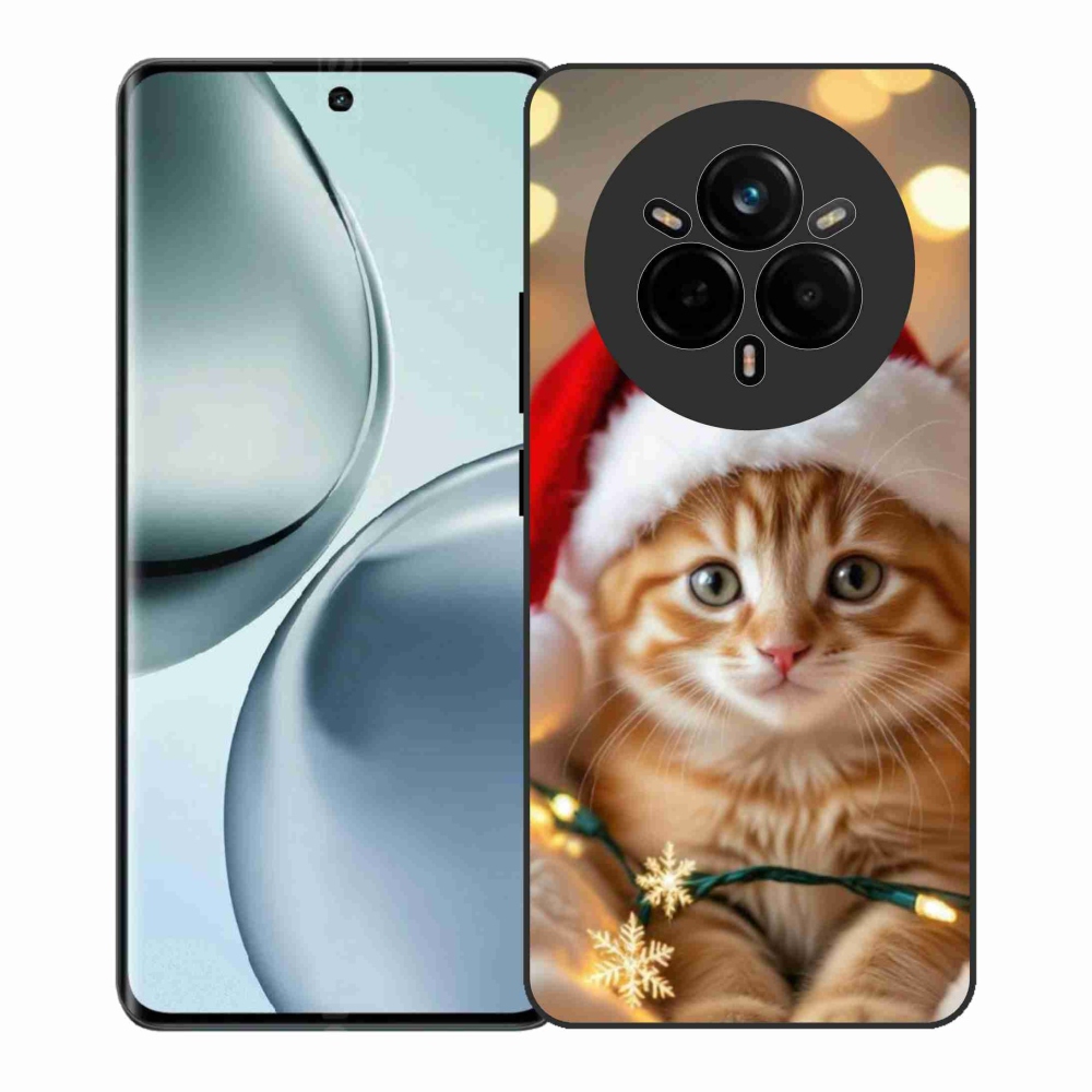 Gelový kryt mmCase na Realme 14 Pro+ 5G - vánoční kotě