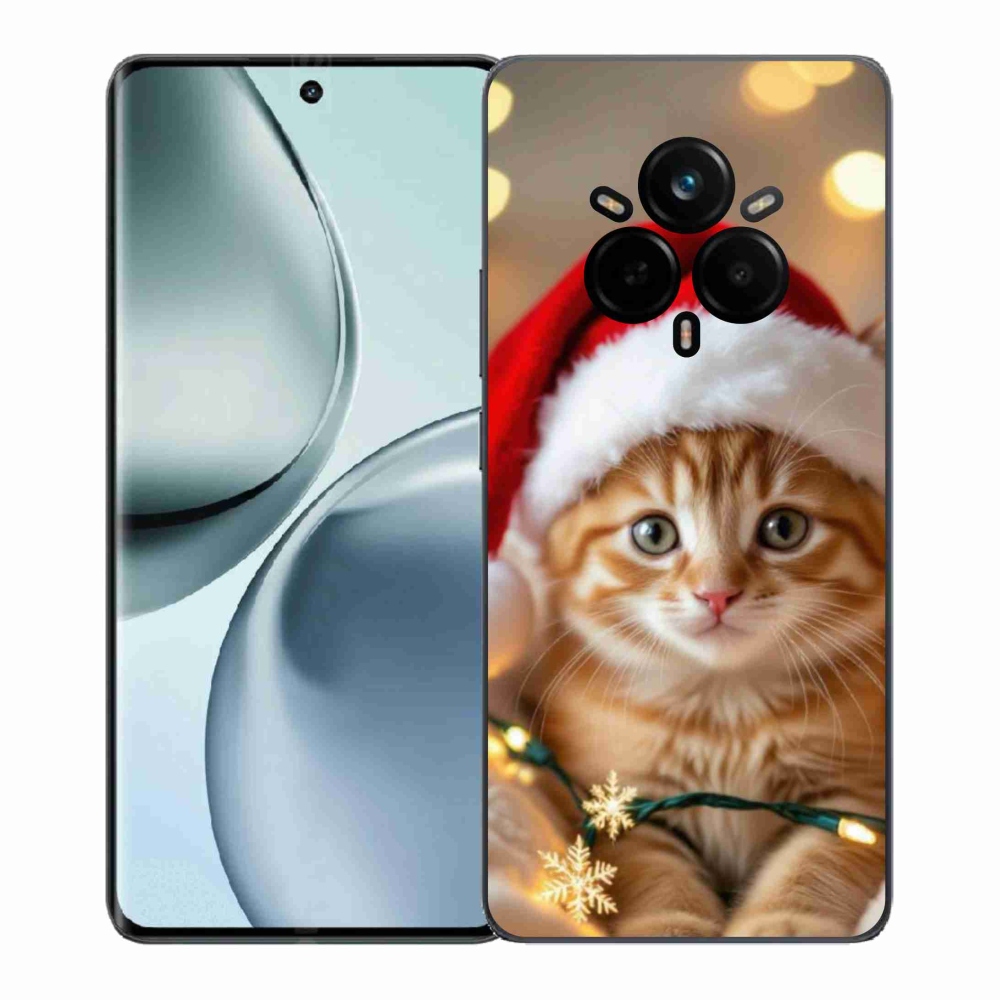 Gelový kryt mmCase na Realme 14 Pro+ 5G - vánoční kotě