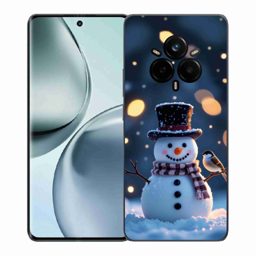 Gelový kryt mmCase na Realme 14 Pro+ 5G - vánoční sněhulák