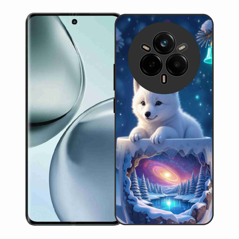 Gelový kryt mmCase na Realme 14 Pro+ 5G - vánoční štěně
