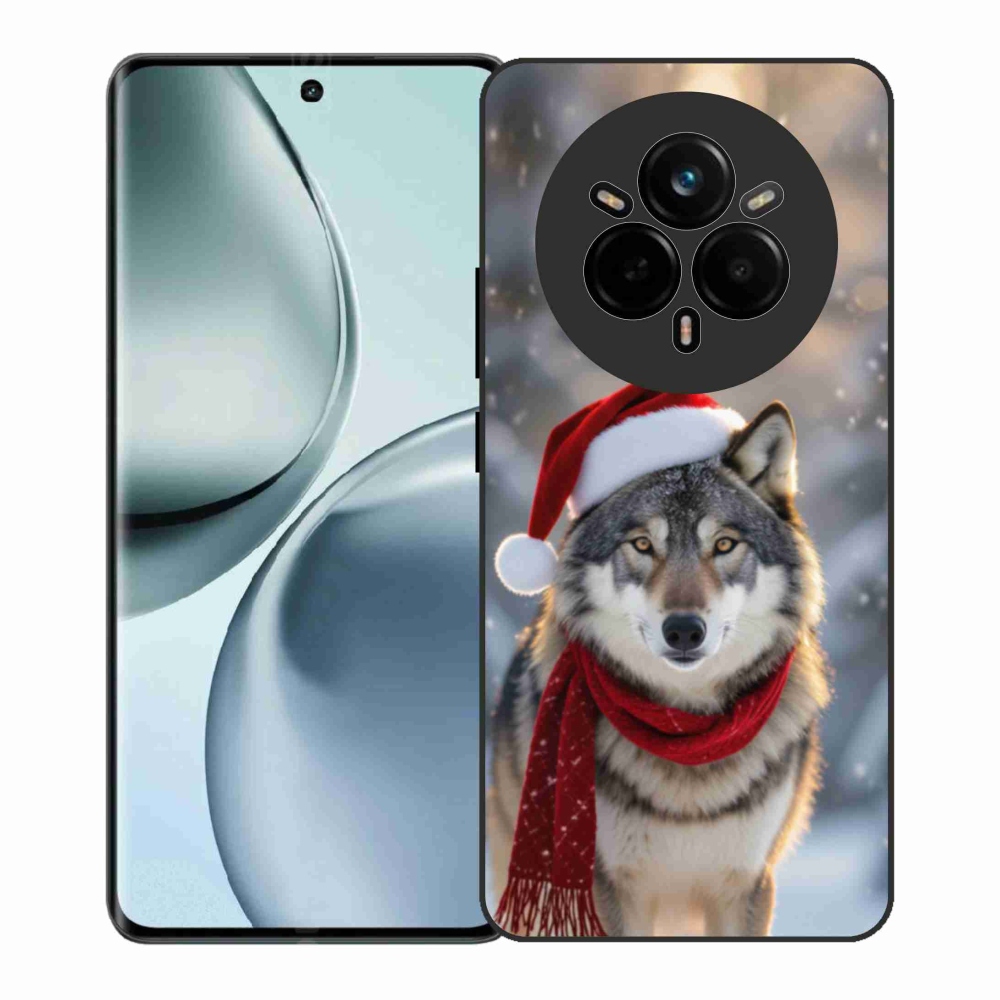 Gelový kryt mmCase na Realme 14 Pro+ 5G - vánoční vlk