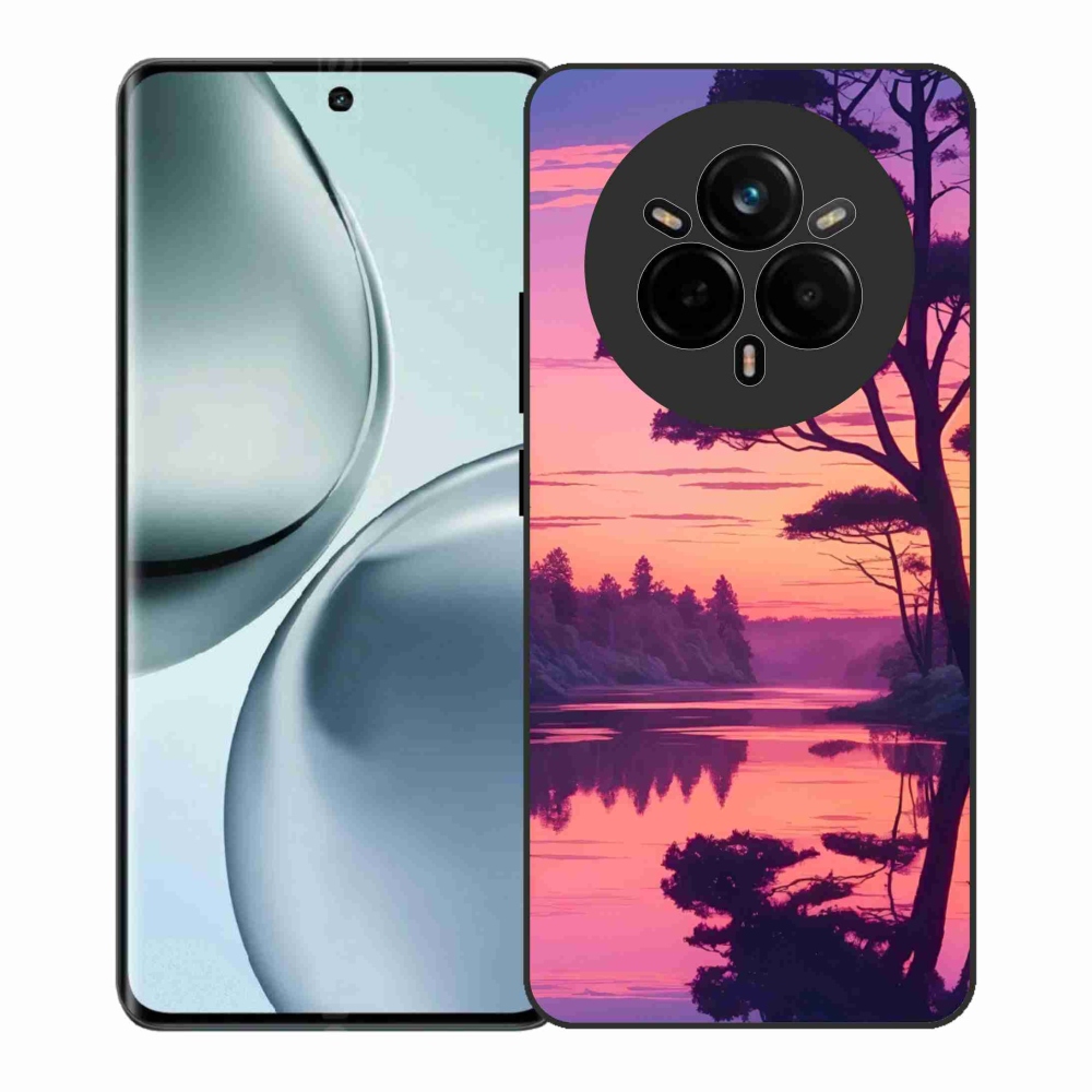 Gelový kryt mmCase na Realme 14 Pro+ 5G - západ slunce nad jezerem