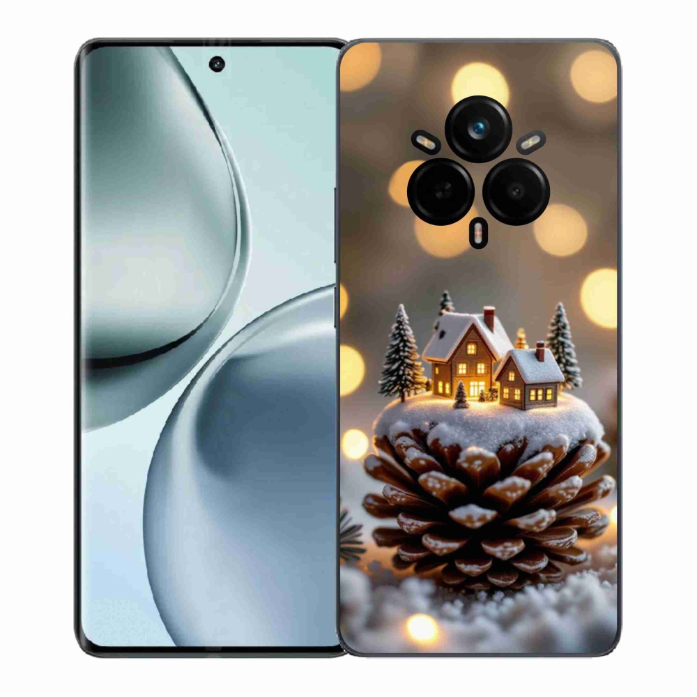 Gelový kryt mmCase na Realme 14 Pro 5G - zimní vesnička