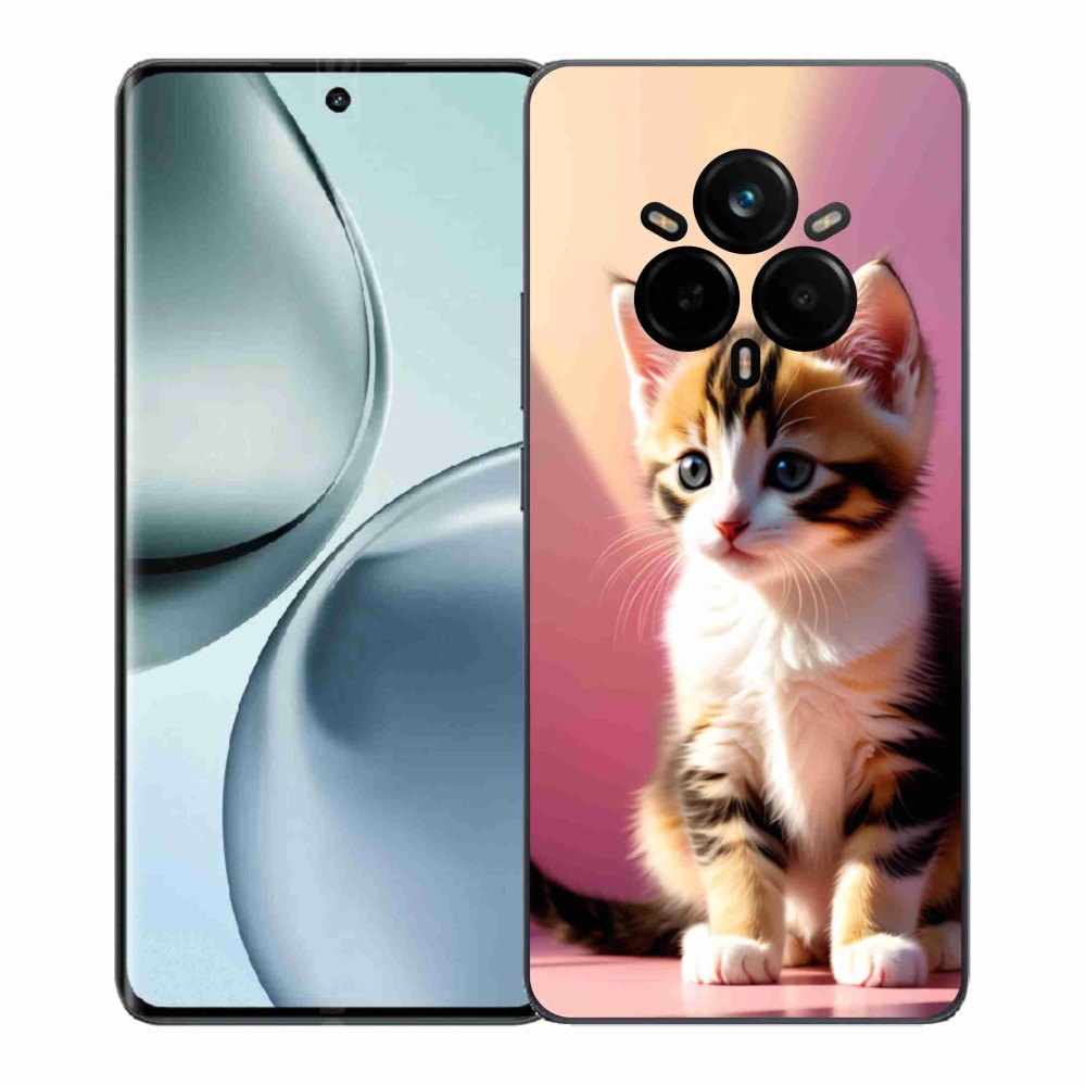 Gelový kryt mmCase na Realme 14 Pro 5G - zvědavé kotě 2
