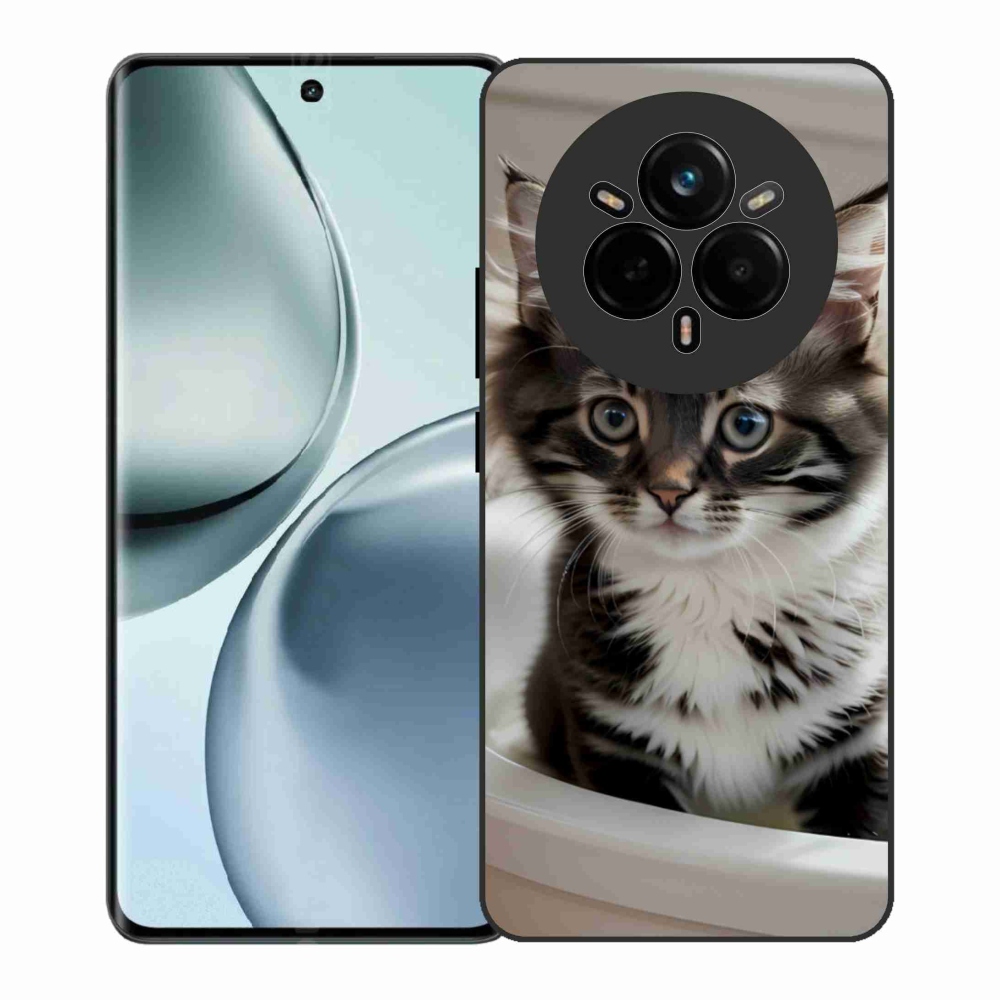 Gelový kryt mmCase na Realme 14 Pro+ 5G - zvědavé kotě