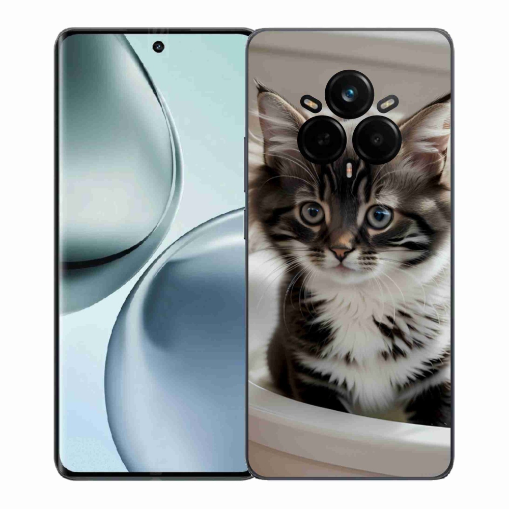 Gelový kryt mmCase na Realme 14 Pro+ 5G - zvědavé kotě