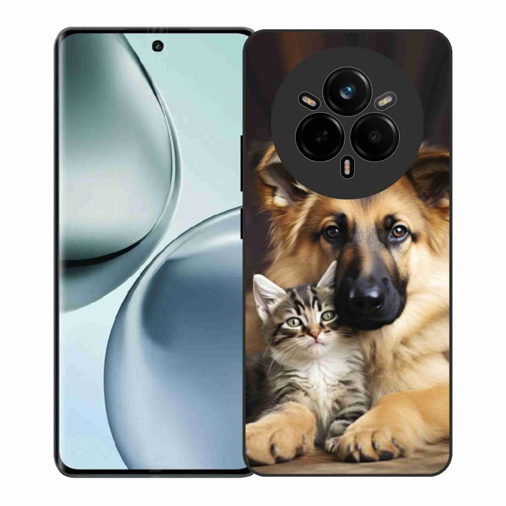 Gelový kryt mmCase na Realme 14 Pro+ 5G - zvířecí přátelství