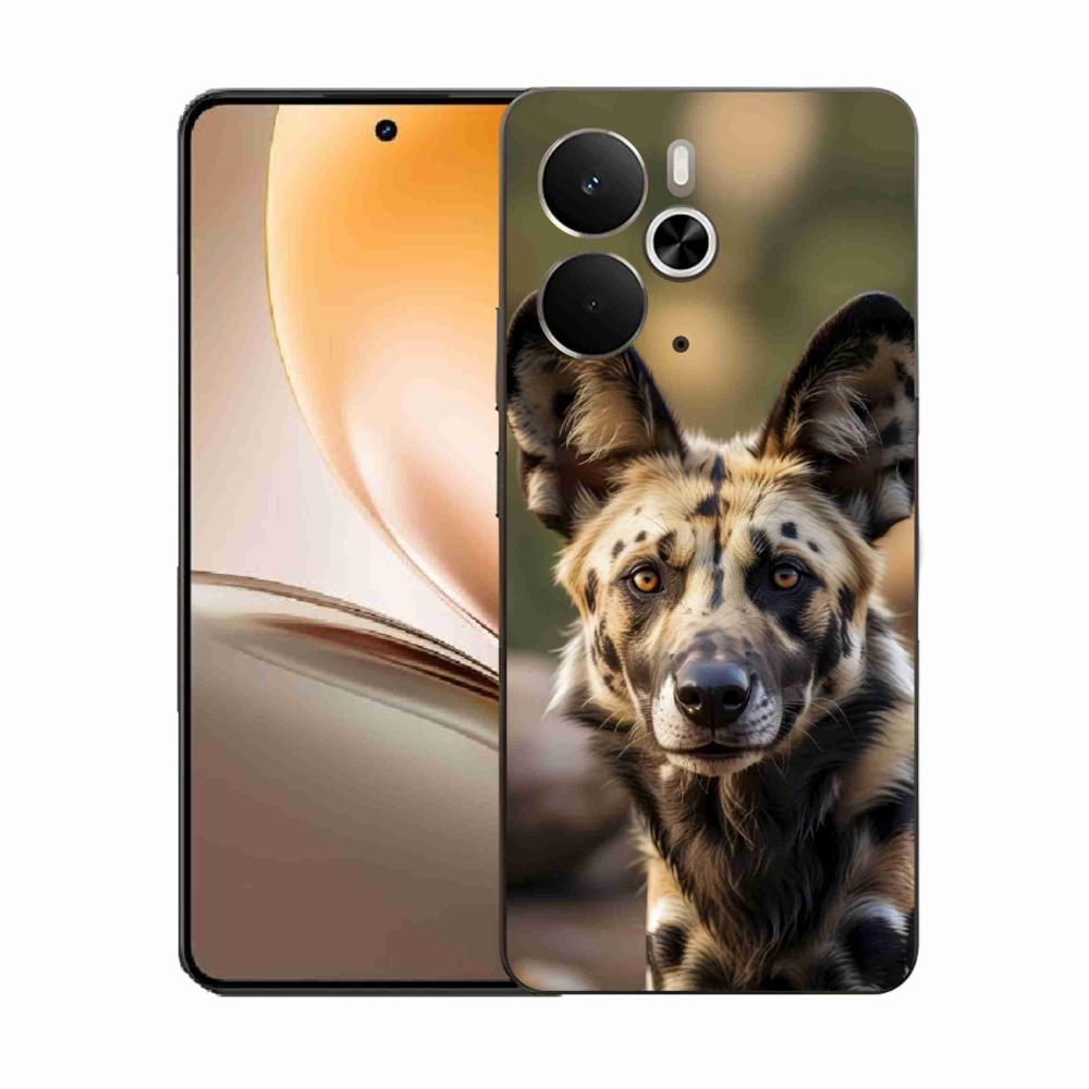 Gelový kryt mmCase na Realme 14T 5G/14 5G - africký divoký pes
