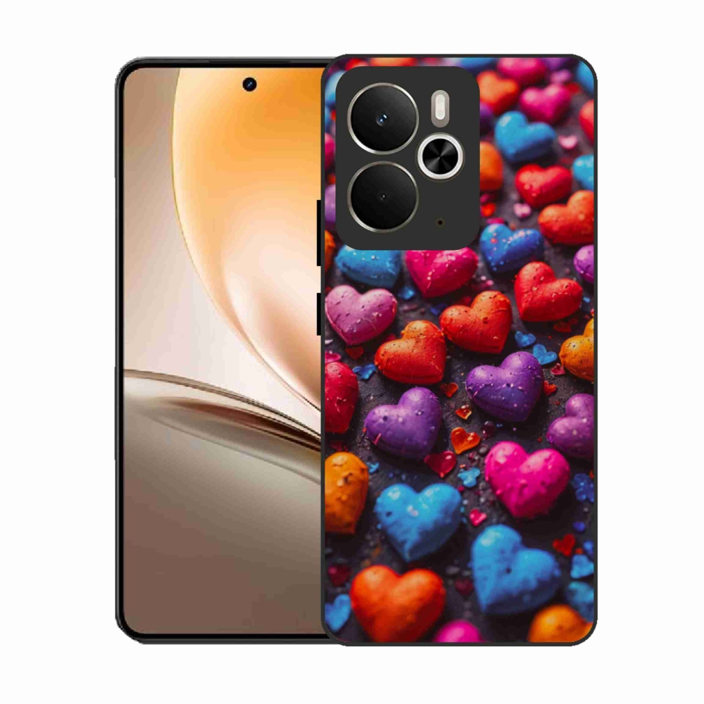 Gelový kryt mmCase na Realme 14T 5G/14 5G - barevná srdce