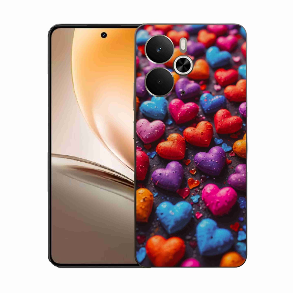 Gelový kryt mmCase na Realme 14T 5G/14 5G - barevná srdce