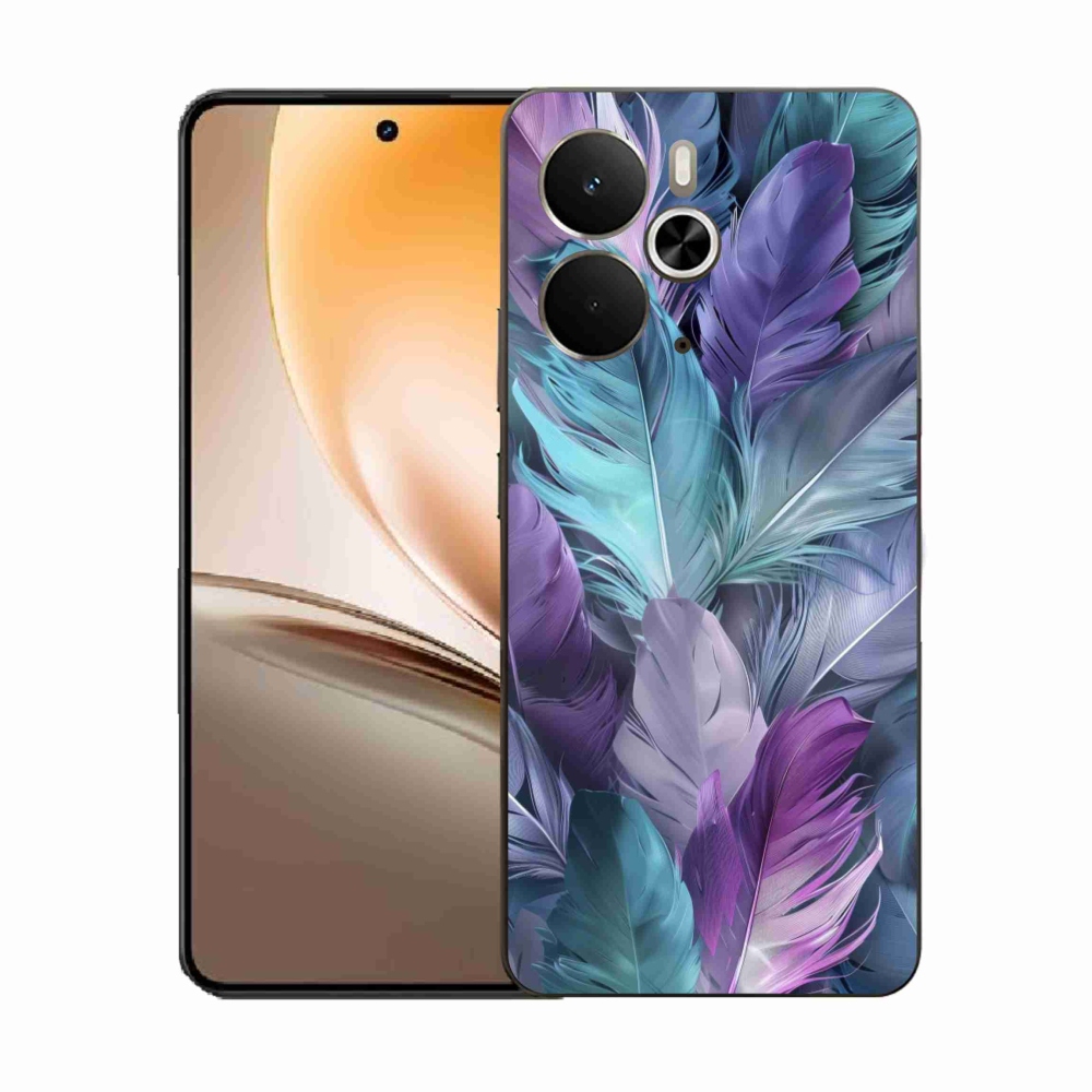Gelový kryt mmCase na Realme 14T 5G/14 5G - barevné peří 2