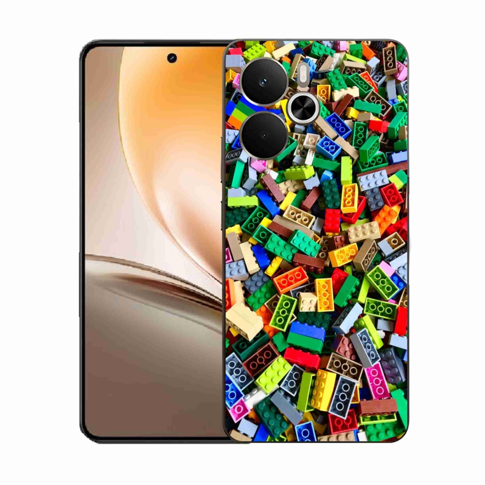 Gelový kryt mmCase na Realme 14T 5G/14 5G - barevné stavební kostky
