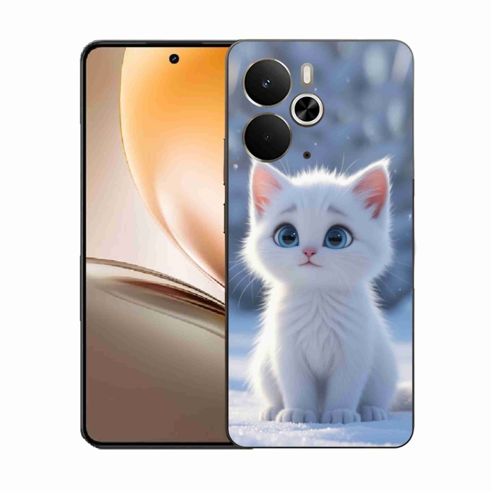 Gelový kryt mmCase na Realme 14T 5G/14 5G - bílé kotě 3