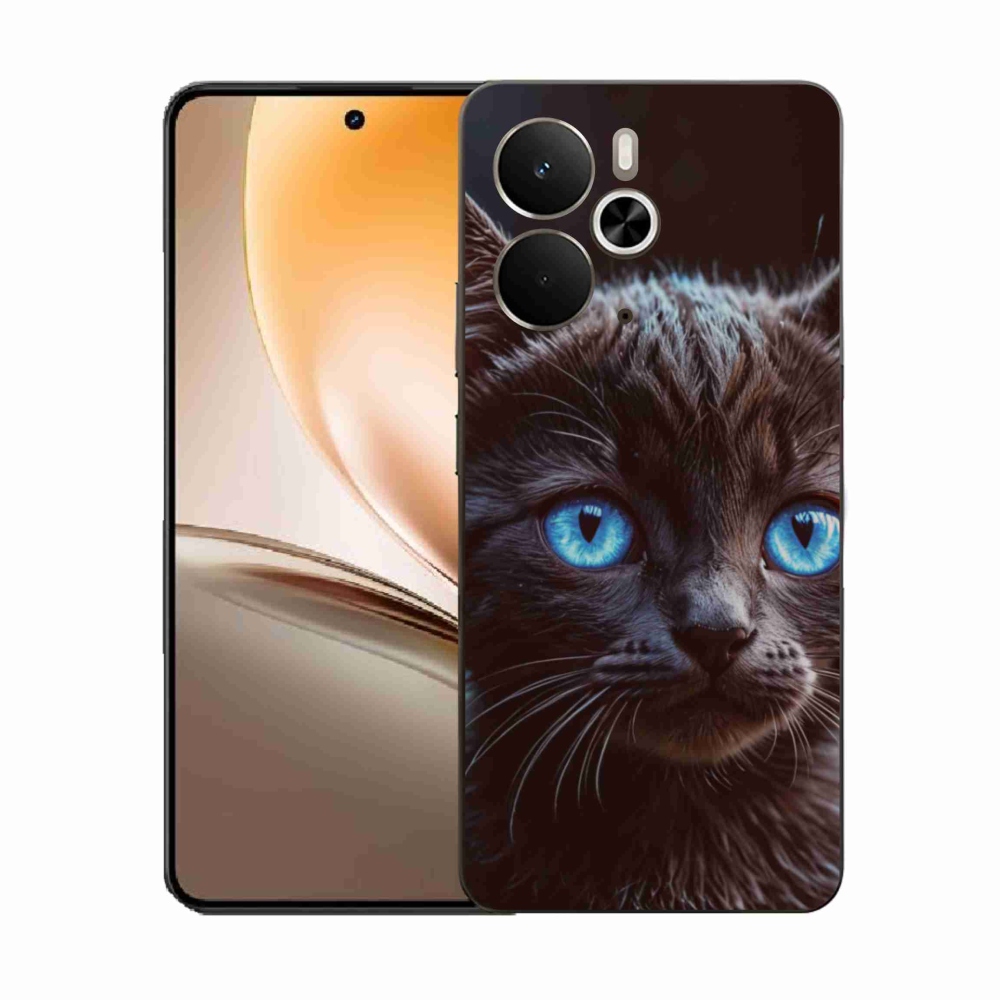 Gelový kryt mmCase na Realme 14T 5G/14 5G - černé kotě 2